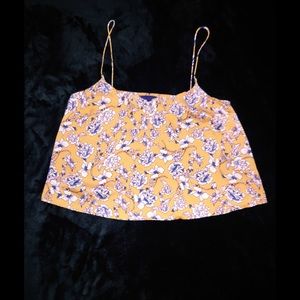 Aeropostale Blue and yellow crop top/tank.